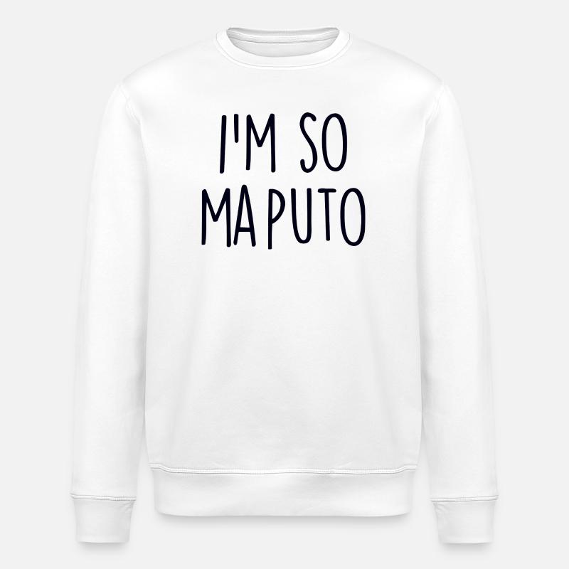 Maputo, Mozambique - Stanley/Stella ROLLER Unisex Organic Sweatshirt - white