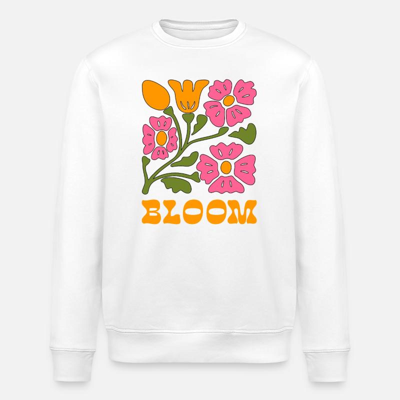 Blütenpracht Pop Art - Stanley/Stella Unisex Bio-Sweatshirt ROLLER - Weiß