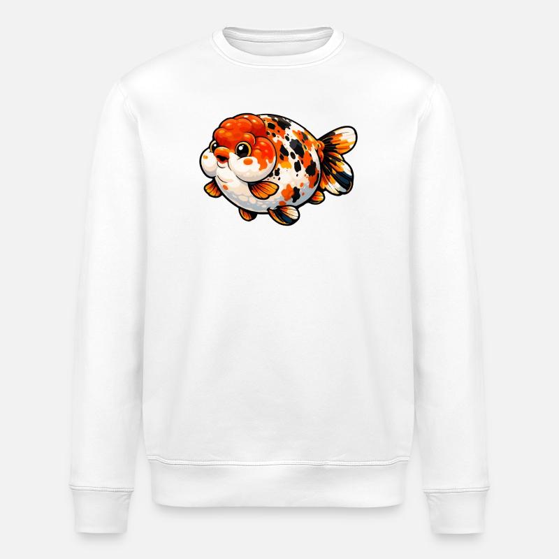 High Quality Calico Ranchu Goldfish - Stanley/Stella Unisex Bio-Sweatshirt ROLLER - Weiß