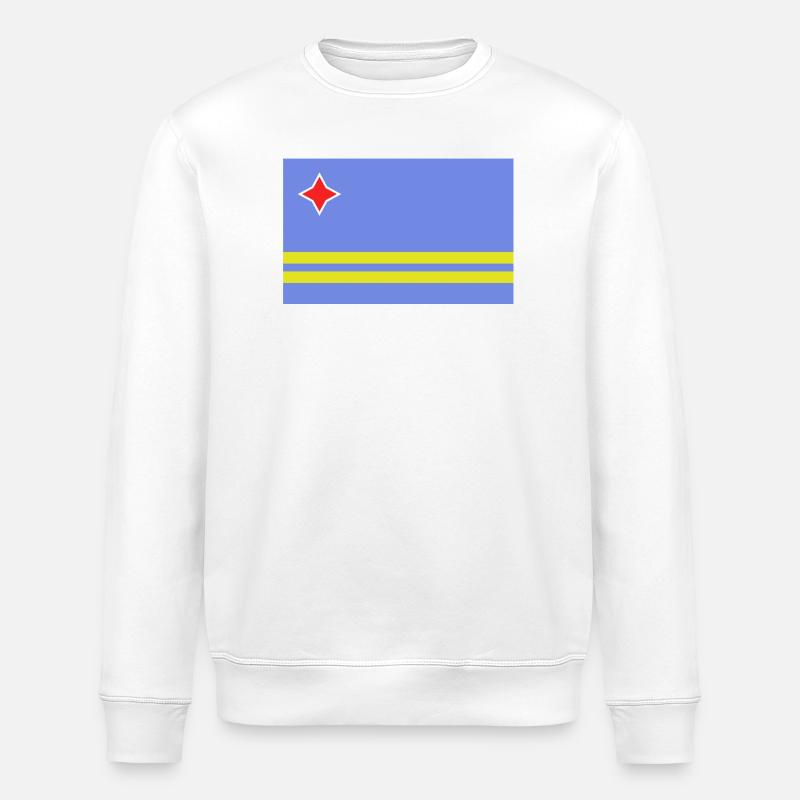 Drapeau d’Aruba - Sweat bio ROLLER Stanley/Stella Unisexe - blanc