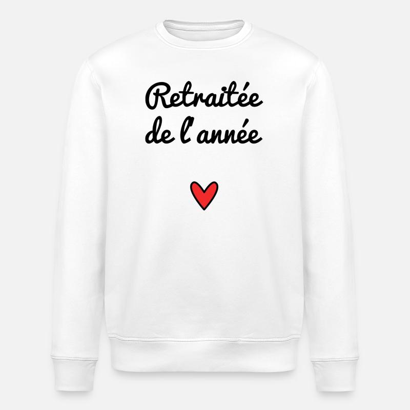 RETRAITEE. RETRAITE. RETRAITEE. RETRAITE - Sweat bio ROLLER Stanley/Stella Unisexe - blanc