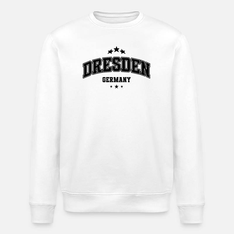 Dresden Arc Schriftzug - Stanley/Stella Unisex Bio-Sweatshirt ROLLER - Weiß
