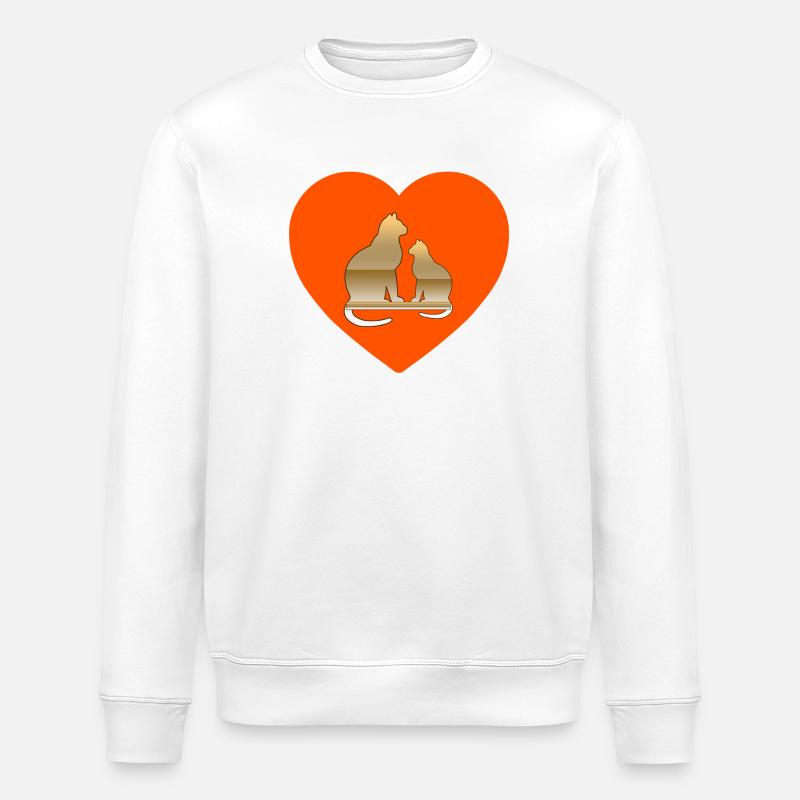 Chat - Sweat bio ROLLER Stanley/Stella Unisexe - blanc