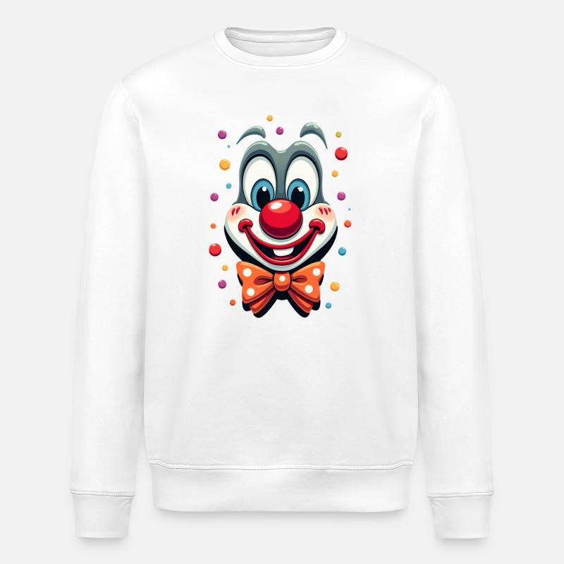 Karneval Clown Kostüm Fasching Fastnacht - Stanley/Stella Unisex Bio-Sweatshirt ROLLER - Weiß