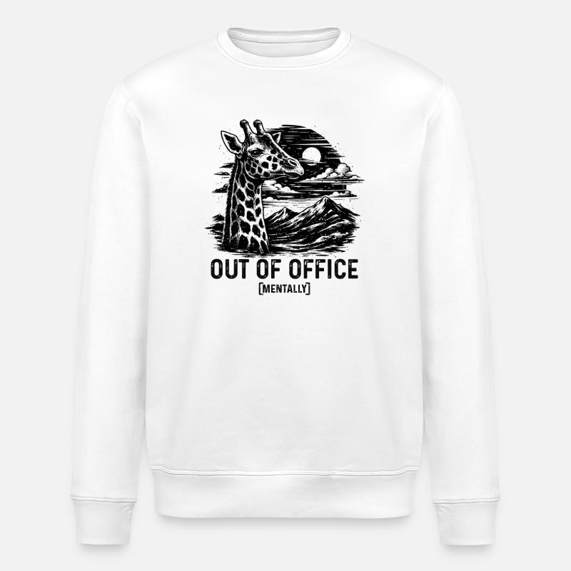 Außerhalb des Büros (geistig) - Stanley/Stella Unisex Bio-Sweatshirt ROLLER - Weiß