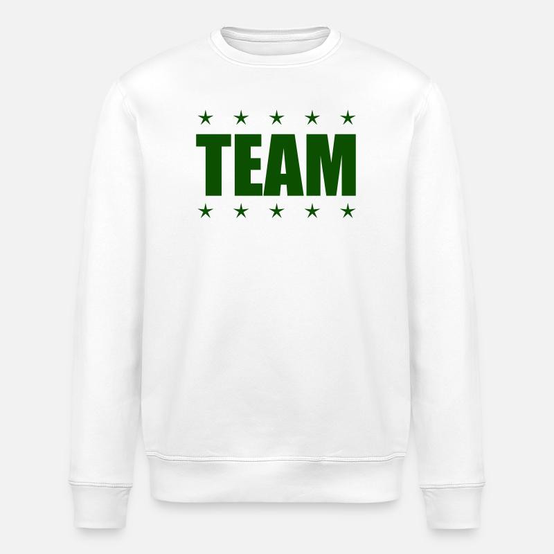 Team mit Sternen - Stanley/Stella Unisex Bio-Sweatshirt ROLLER - Weiß