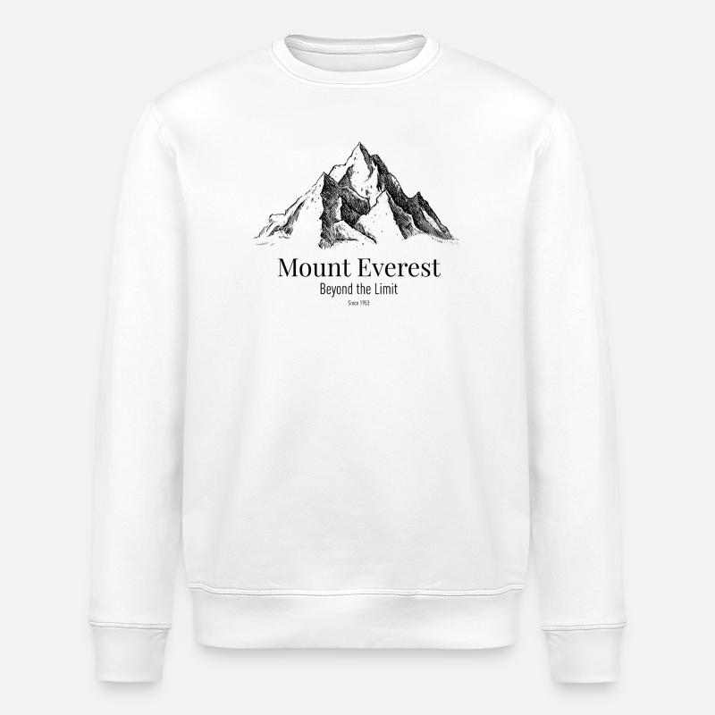 Mount Everest jenseits der Grenze - Stanley/Stella Unisex Bio-Sweatshirt ROLLER - Weiß