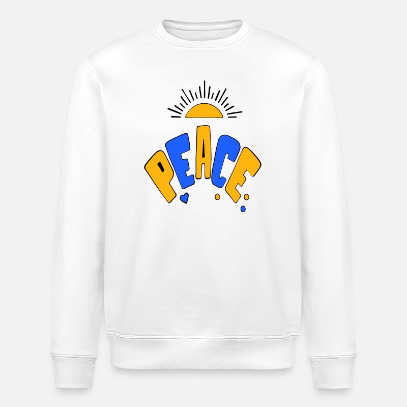 Peace - Stanley/Stella ROLLER Unisex Organic Sweatshirt - white