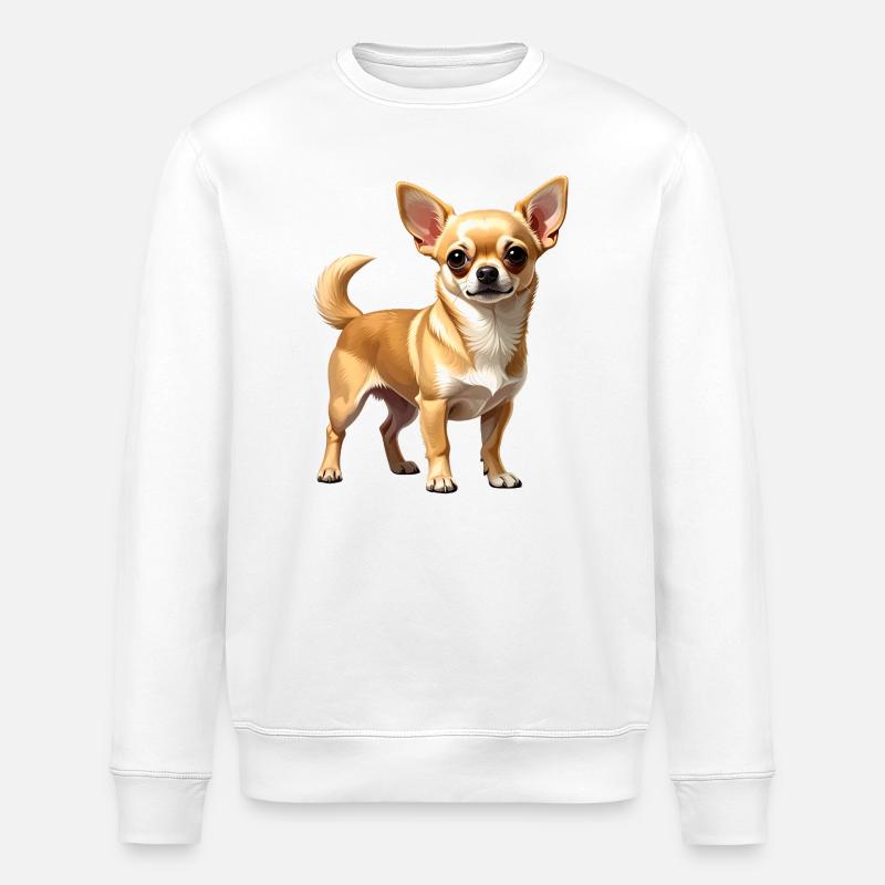 Fawn Chihuahua - Stanley/Stella Unisex Bio-Sweatshirt ROLLER - Weiß