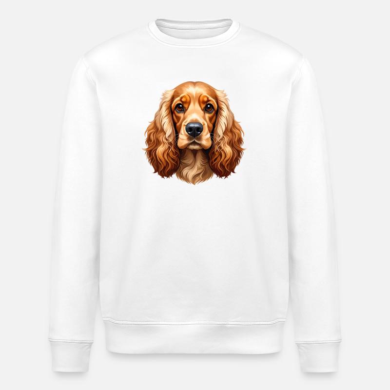Cocker Spaniel - Sweat bio ROLLER Stanley/Stella Unisexe - blanc