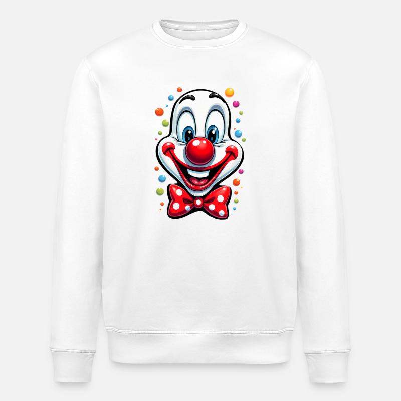 Carnival Clown Costume Carnival Carnival - Stanley/Stella ROLLER Unisex Organic Sweatshirt - white