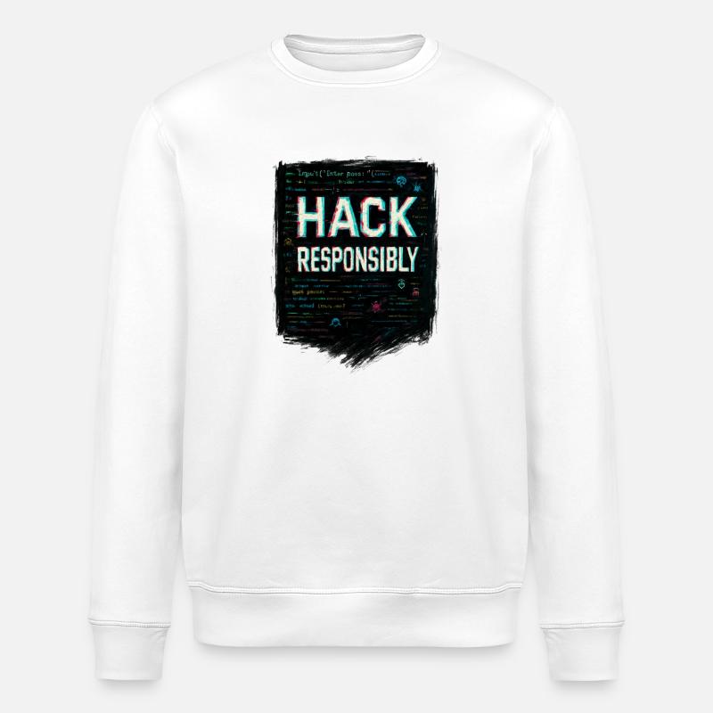 Cybersécurité : Hack Responsibility - Sweat bio ROLLER Stanley/Stella Unisexe - blanc