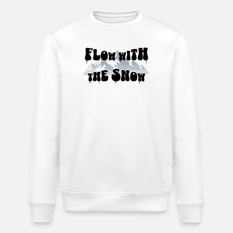 Flow with the Snow - Ski & Mountains - Sweat bio ROLLER Stanley/Stella Unisexe - blanc