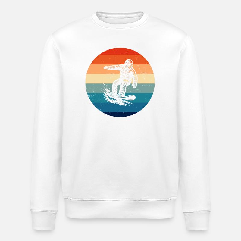Ein Must Have für echte Snowboard - Stanley/Stella Unisex Bio-Sweatshirt ROLLER - Weiß