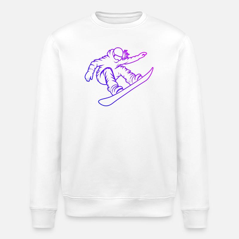 Conception compacte de snowboard pour snowboard - Sweat bio ROLLER Stanley/Stella Unisexe - blanc