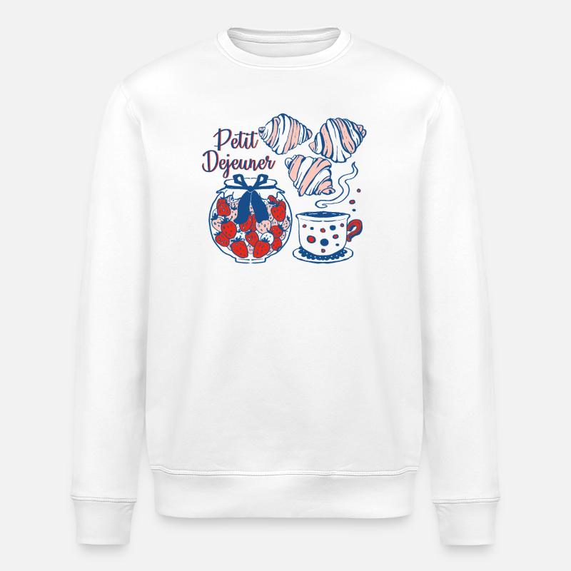 Petit Déjeuner Frühstücksdesign - Stanley/Stella Unisex Bio-Sweatshirt ROLLER - Weiß