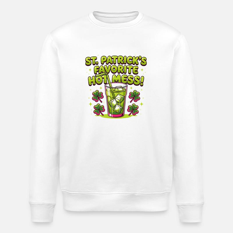 St. Patricks Lieblingschaos - Stanley/Stella Unisex Bio-Sweatshirt ROLLER - Weiß