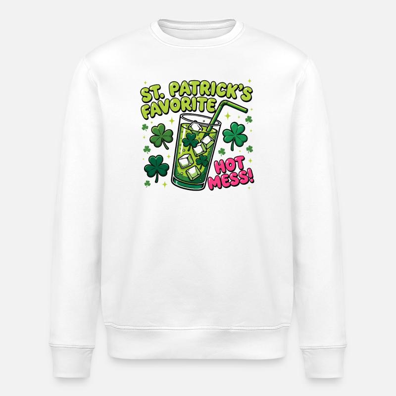 St. Patricks Lieblingschaos - Stanley/Stella Unisex Bio-Sweatshirt ROLLER - Weiß