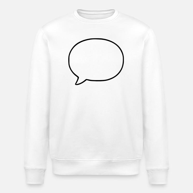 Sprechblase Comic selbst gestalten personalisieren - Stanley/Stella Unisex Bio-Sweatshirt ROLLER - Weiß