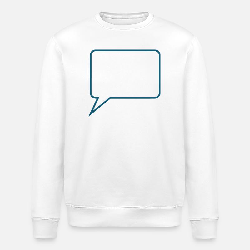 Sprechblase_Comic_blau2 - Stanley/Stella Unisex Bio-Sweatshirt ROLLER - Weiß