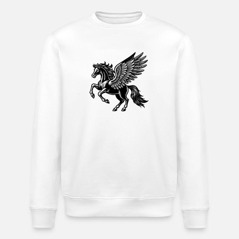Pegasus - Stanley/Stella ROLLER Unisex Organic Sweatshirt - white