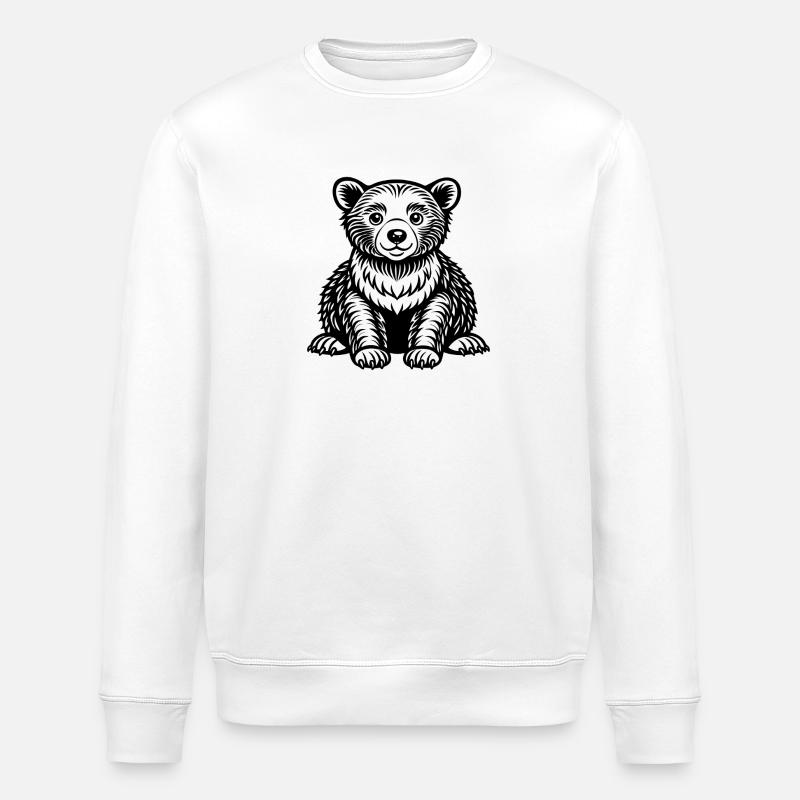 Bébé ours - Sweat bio ROLLER Stanley/Stella Unisexe - blanc