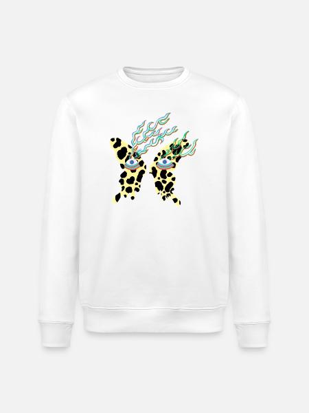 butterfly_with_eyes - Sweat bio ROLLER Stanley/Stella Unisexe - blanc