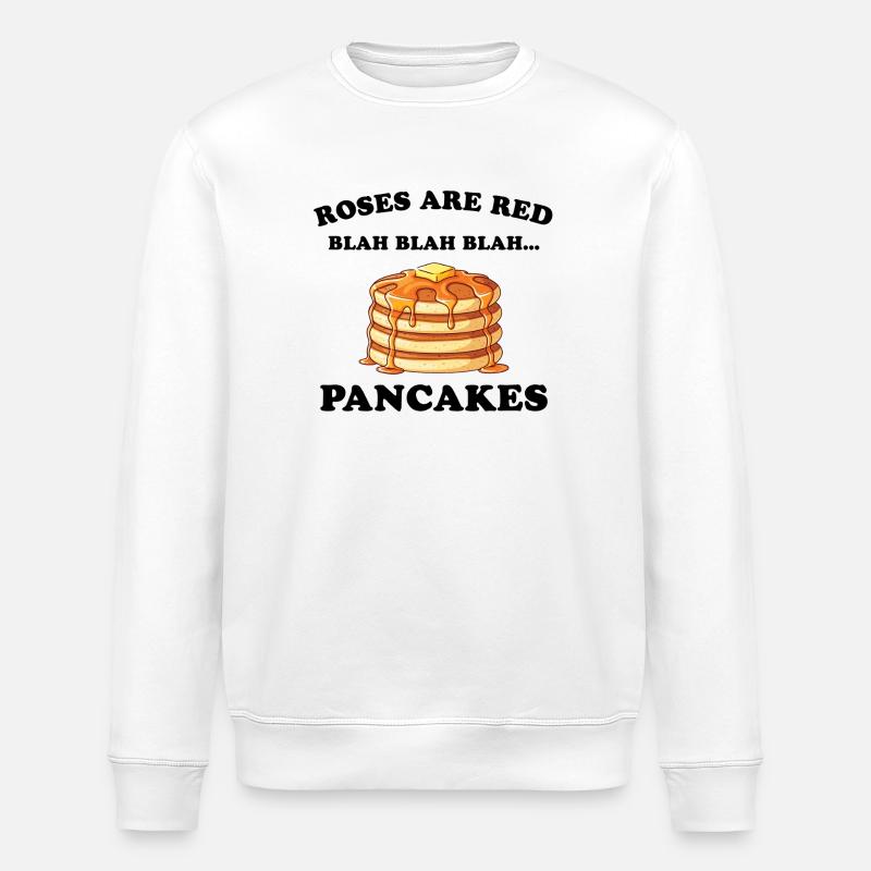 Roses are red – Pancakes Lover - Stanley/Stella Unisex Bio-Sweatshirt ROLLER - Weiß