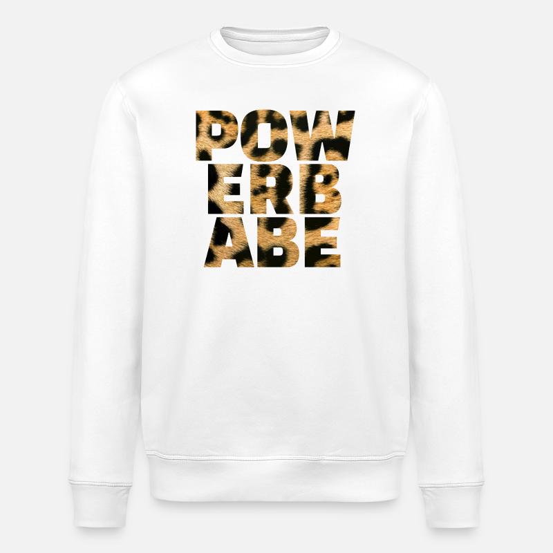 Déclaration du léopard Power Babe - Sweat bio ROLLER Stanley/Stella Unisexe - blanc