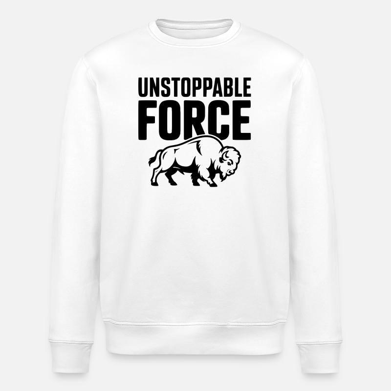 Unaufhaltsame Kraft - Stanley/Stella Unisex Bio-Sweatshirt ROLLER - Weiß