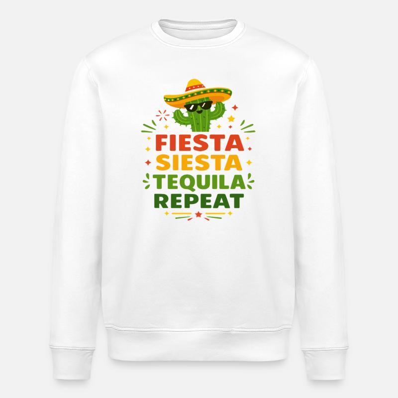 Fiesta Siesta Tequila Repeat - Sweat bio ROLLER Stanley/Stella Unisexe - blanc