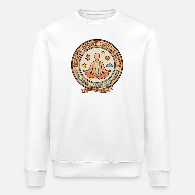 Inner Quiet Circle Tägliche Selbstfürsorge - Stanley/Stella Unisex Bio-Sweatshirt ROLLER - Weiß