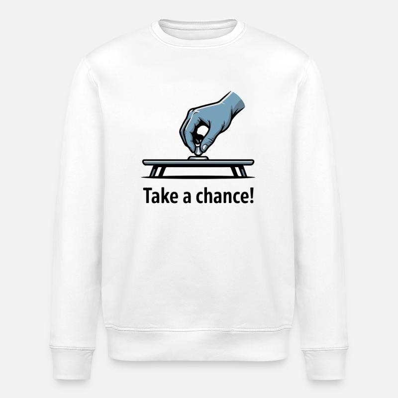 Take a Chance Hand Graphic - Stanley/Stella Unisex Bio-Sweatshirt ROLLER - Weiß