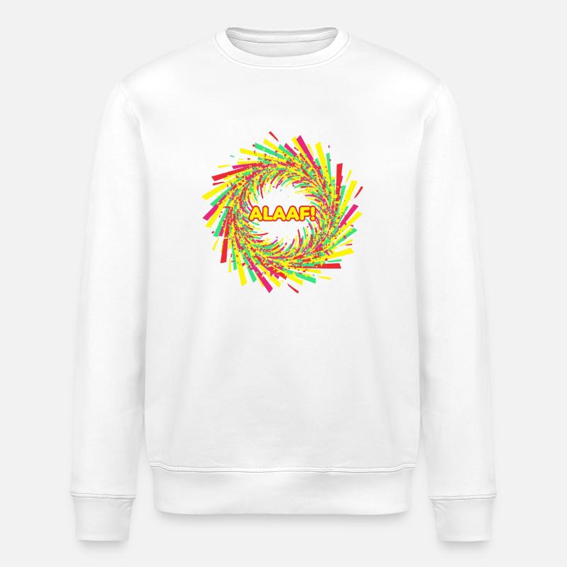 Alaaf Konfetti Spirale - Stanley/Stella Unisex Bio-Sweatshirt ROLLER - Weiß