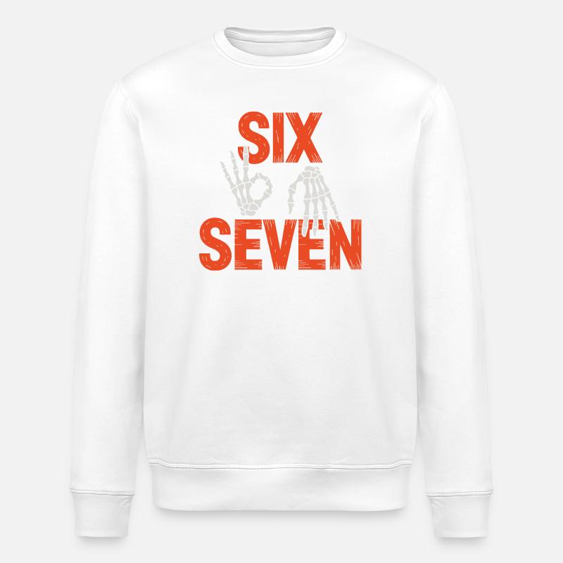 Six Seven Skeleton Hands - Stanley/Stella ROLLER Unisex Organic Sweatshirt - white