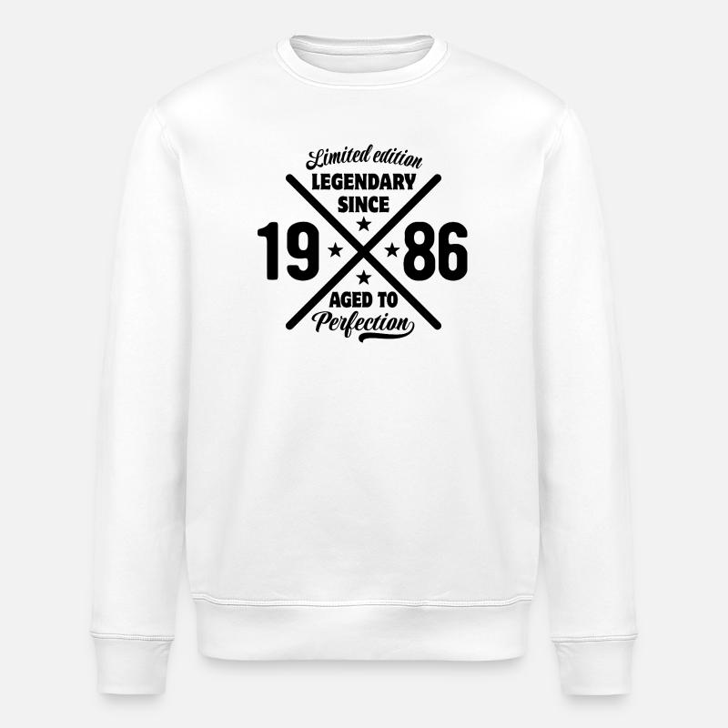 Édition limitée 1986 | Cadeau d’anniversaire - Sweat bio ROLLER Stanley/Stella Unisexe - blanc