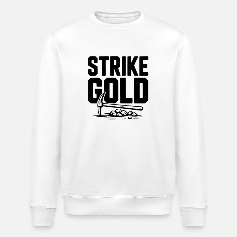 Strike Gold - Sweat bio ROLLER Stanley/Stella Unisexe - blanc