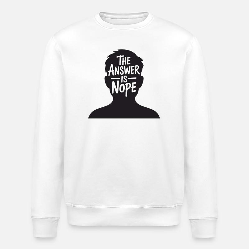 Die Antwort lautet: Nein - Stanley/Stella Unisex Bio-Sweatshirt ROLLER - Weiß