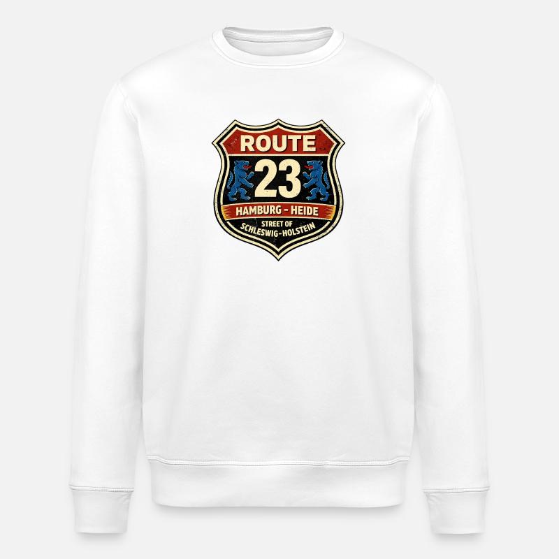 Route23 Hamburg Heide Shield - Stanley/Stella Unisex Bio-Sweatshirt ROLLER - Weiß