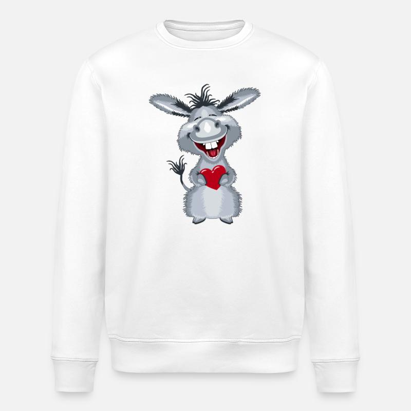 herz_esel1 - Sweat bio ROLLER Stanley/Stella Unisexe - blanc