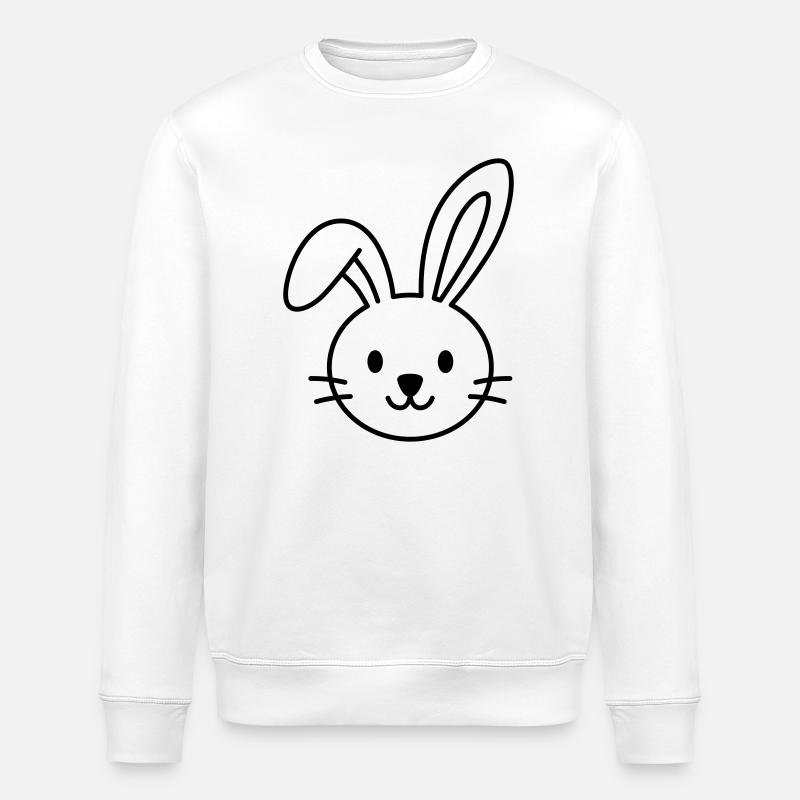 Cute bunny – Maybe the Easter bunny? - Stanley/Stella ROLLER Unisex Organic Sweatshirt - white