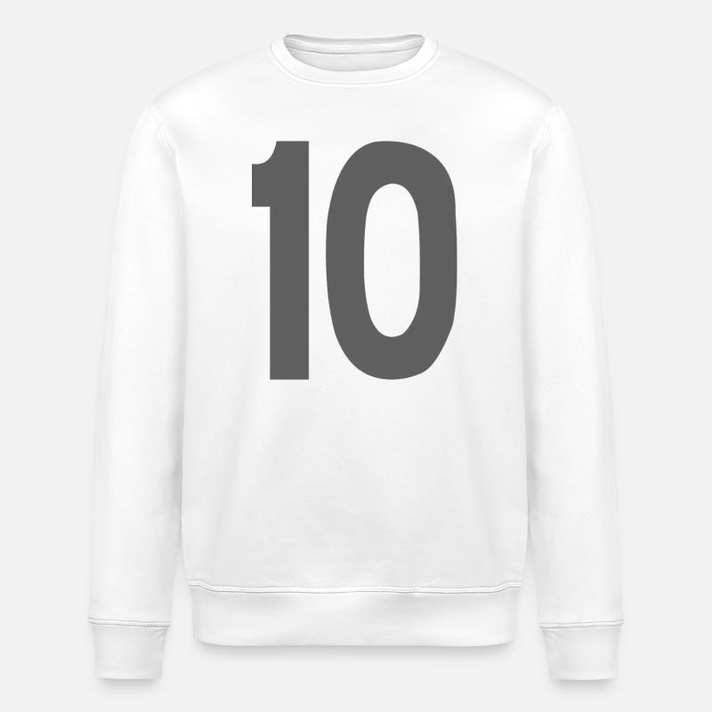 10 Nummern - Stanley/Stella Unisex Bio-Sweatshirt ROLLER - Weiß