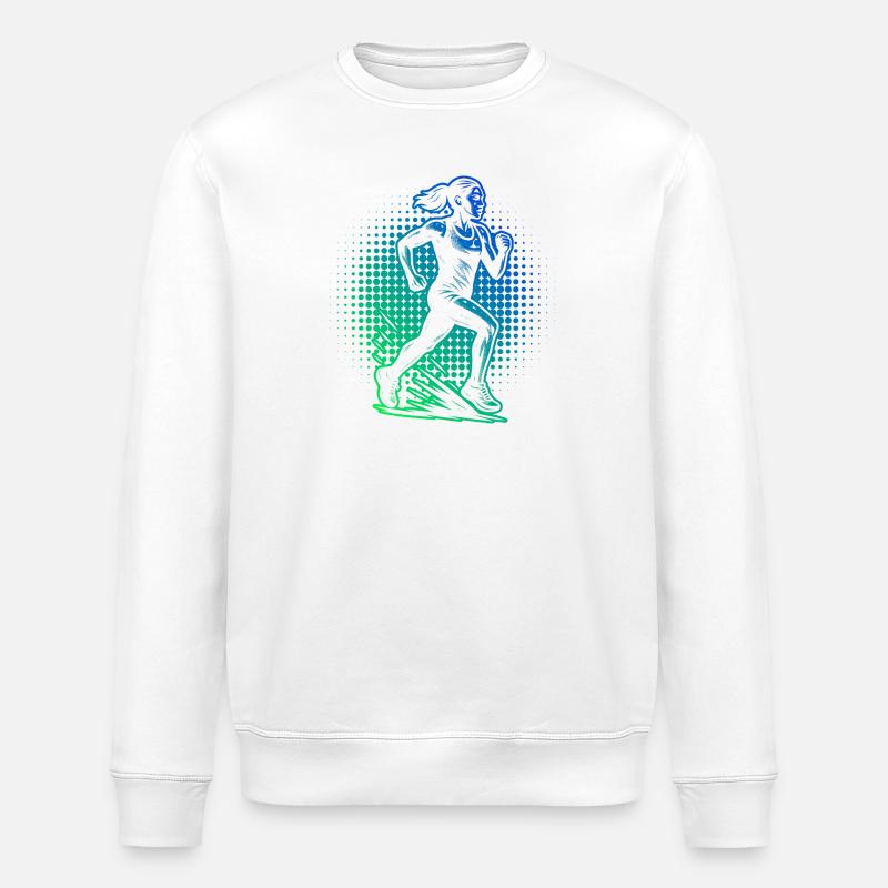 Compact running design for racing - Stanley/Stella ROLLER Unisex Organic Sweatshirt - white