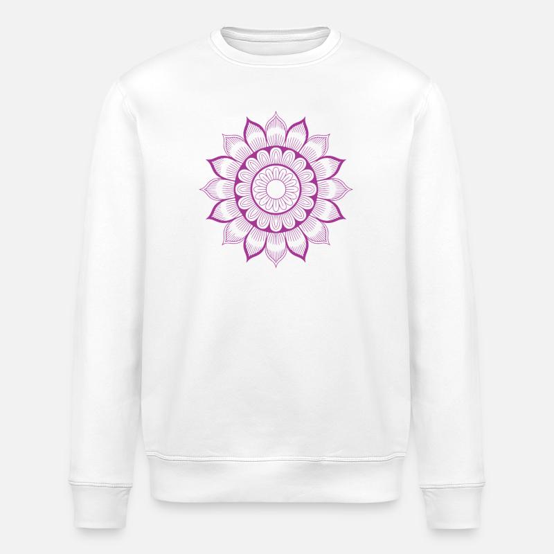 Mandala - Stanley/Stella ROLLER Unisex Organic Sweatshirt - white