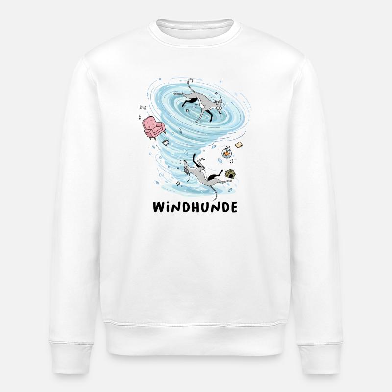 Windhunde - Stanley/Stella Unisex Bio-Sweatshirt ROLLER - Weiß