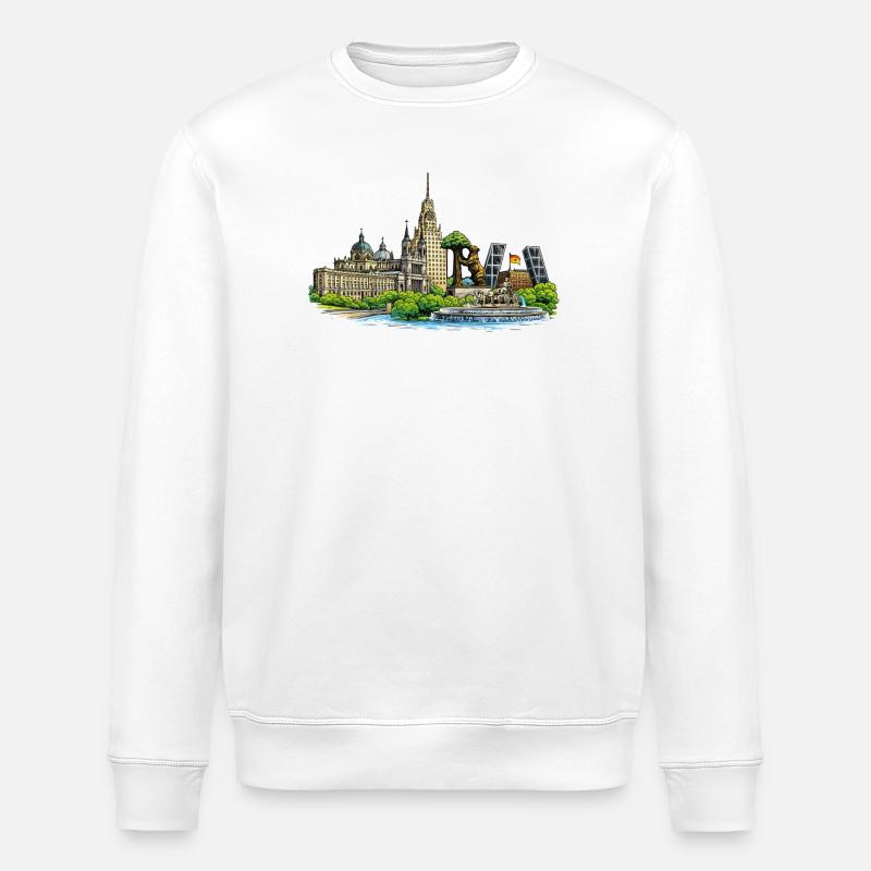 Silhouette de Madrid - Sweat bio ROLLER Stanley/Stella Unisexe - blanc