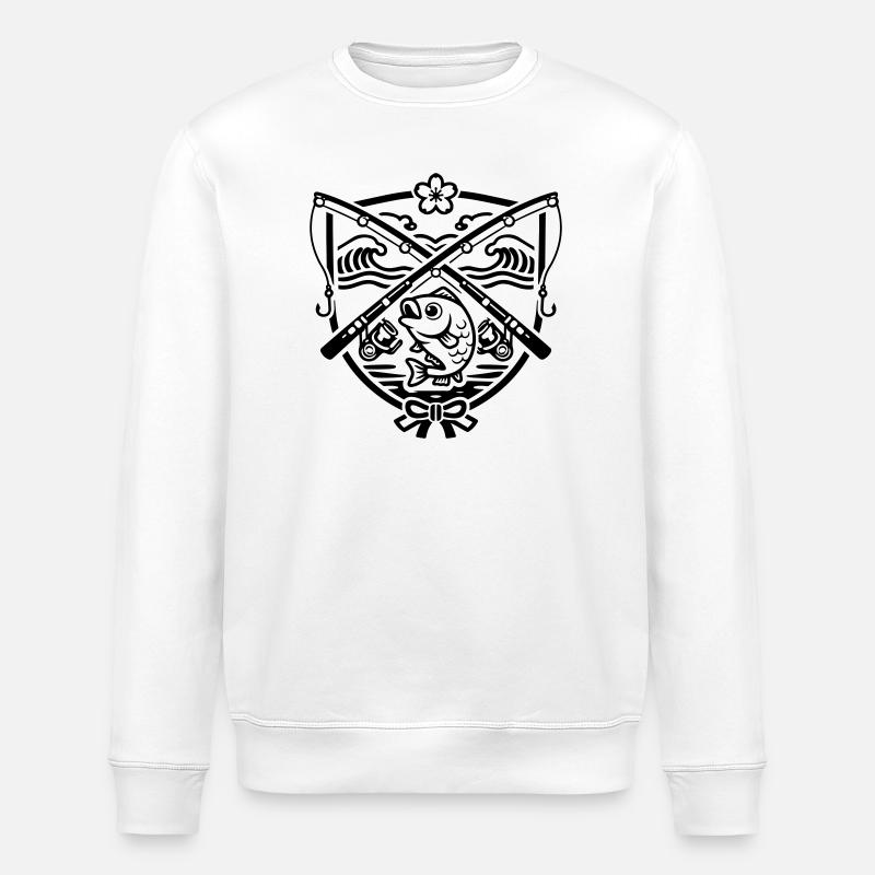Crête de pêcheur japonaise - Sweat bio ROLLER Stanley/Stella Unisexe - blanc