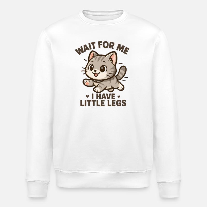 Cat Saying Humor Meme Funny Funny Gift Idea - Stanley/Stella ROLLER Unisex Organic Sweatshirt - white