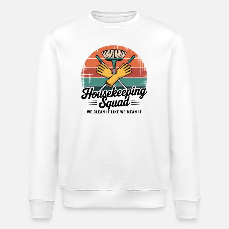 Lustiges Putzen Design - Stanley/Stella Unisex Bio-Sweatshirt ROLLER - Weiß