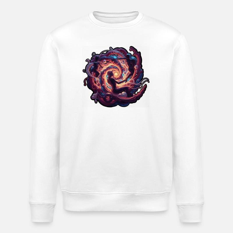 Dancing Cosmic Vortex - Stanley/Stella ROLLER Unisex Organic Sweatshirt - white